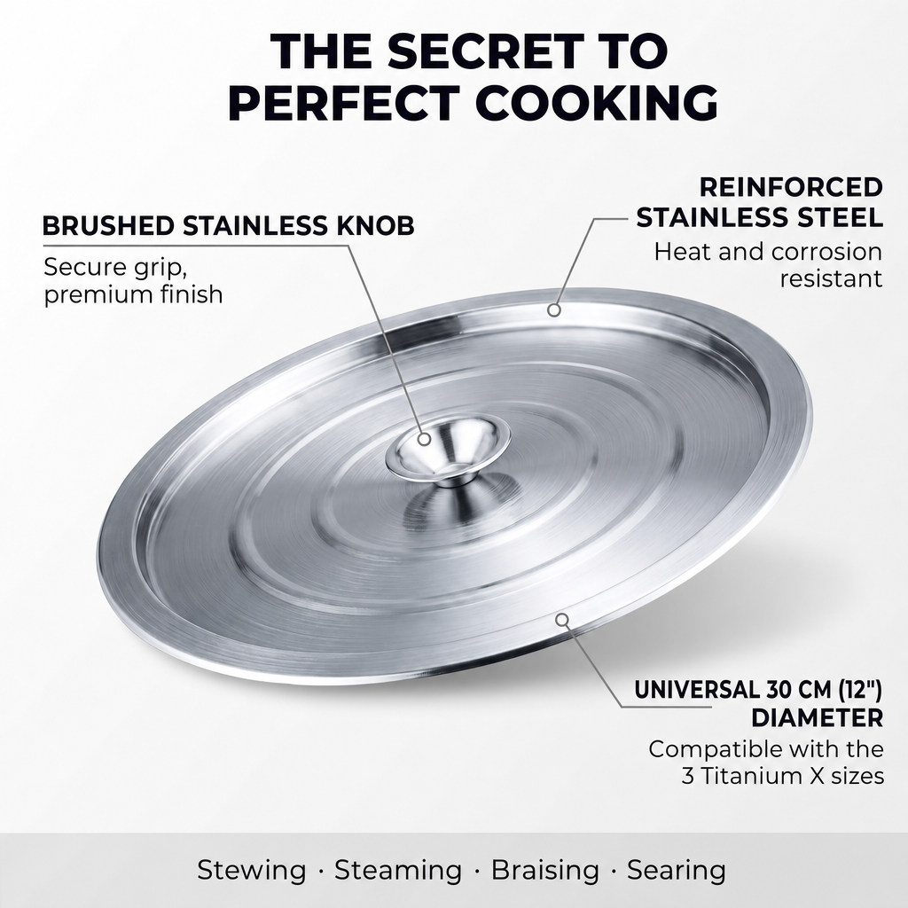 Universal Stainless Steel Lid — TITANIUM X - 3