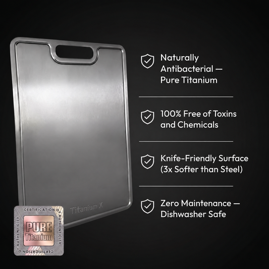 100% Pure Titanium Cutting Board — TITANIUM X - 1