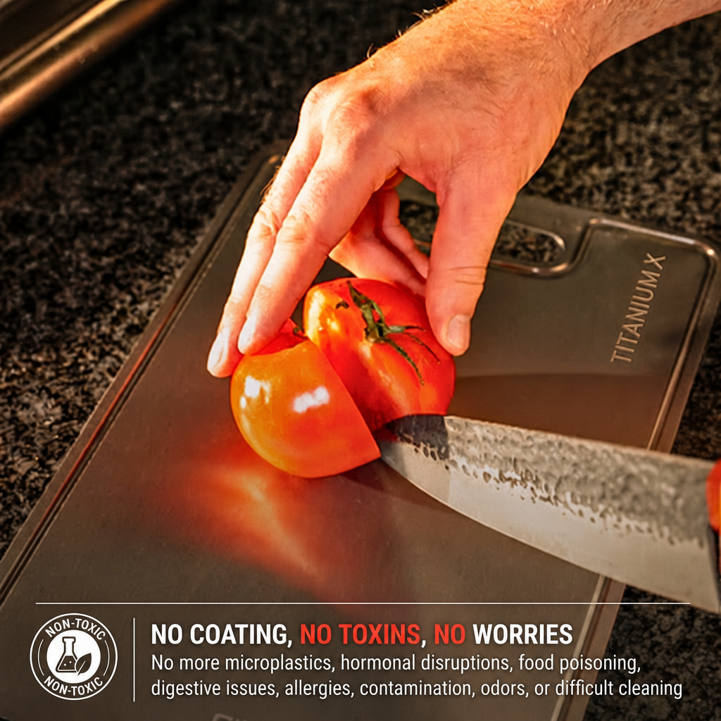 100% Pure Titanium Cutting Board — TITANIUM X - 2