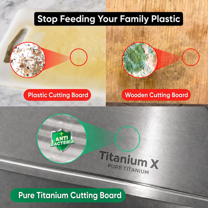 100% Pure Titanium Cutting Board — TITANIUM X - 3