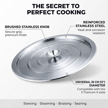 Universal Stainless Steel Lid — TITANIUM X - 3