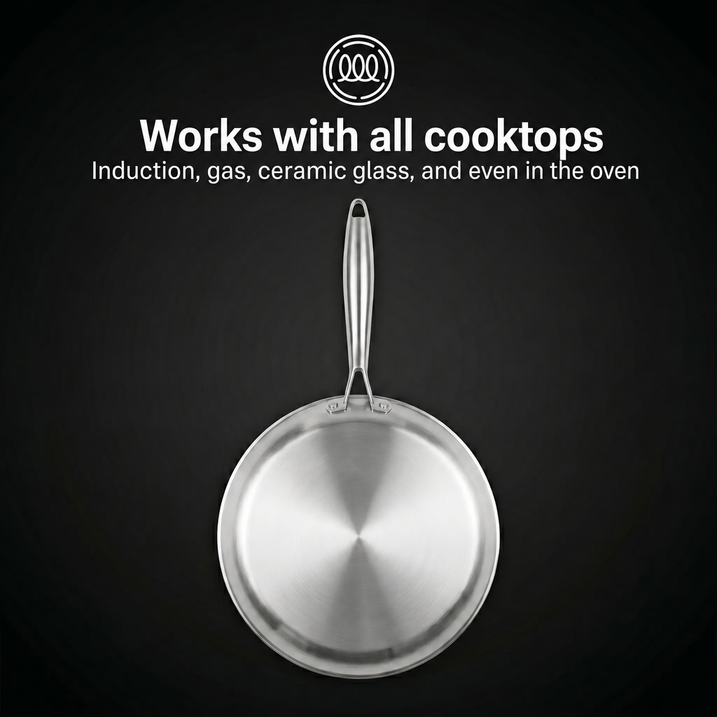 100% Pure Titanium Crepe Pan (11" / 28 cm) — TITANIUM X - 4