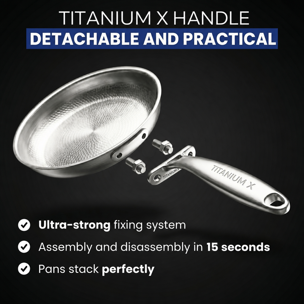 100% Pure Titanium Frying Pan — TITANIUM X - 4