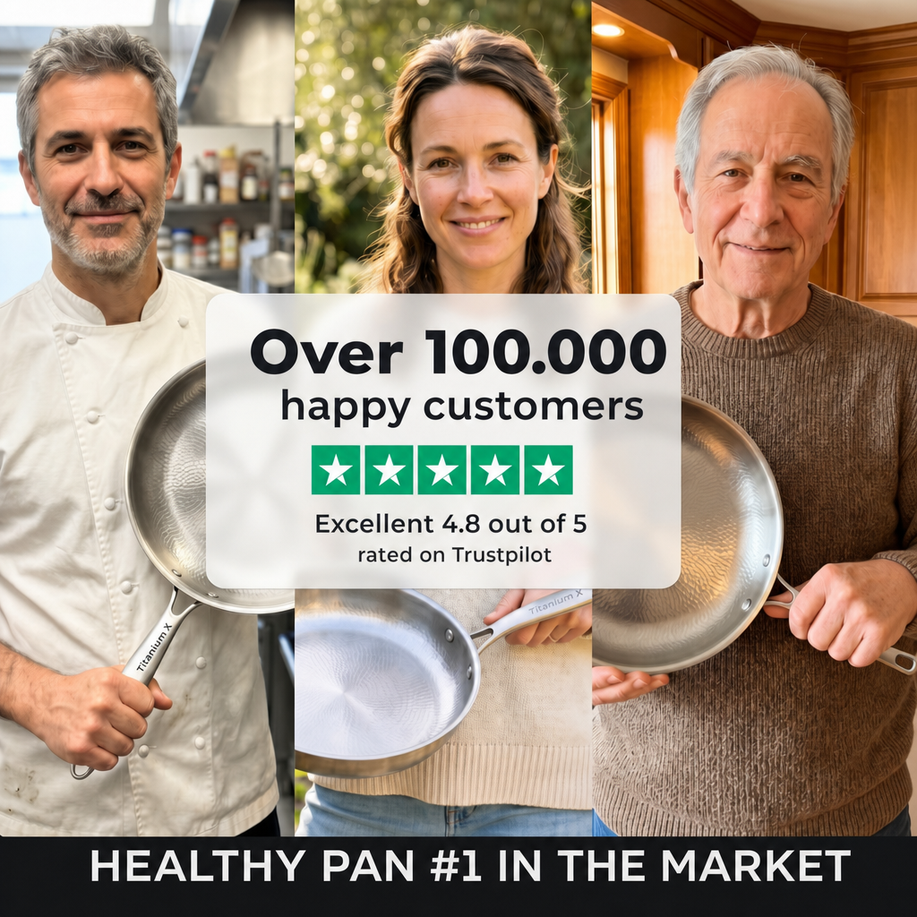 100% Pure Titanium Frying Pan — TITANIUM X - 7